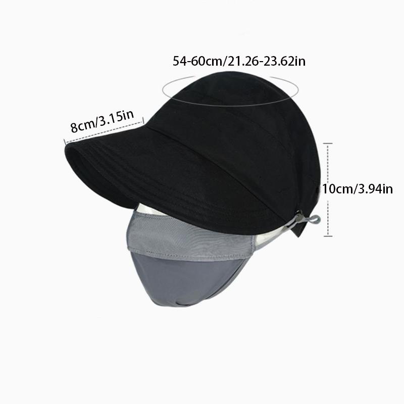 Sun Protection Hat With Ponytail Opening Duck Tongue Sun Hats Foldable Fisherman Hats