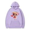 Energetic Girl Heart Apricot Ballet Hoodie – Spring/Autumn Girls' Sweatshirt with Heart Print