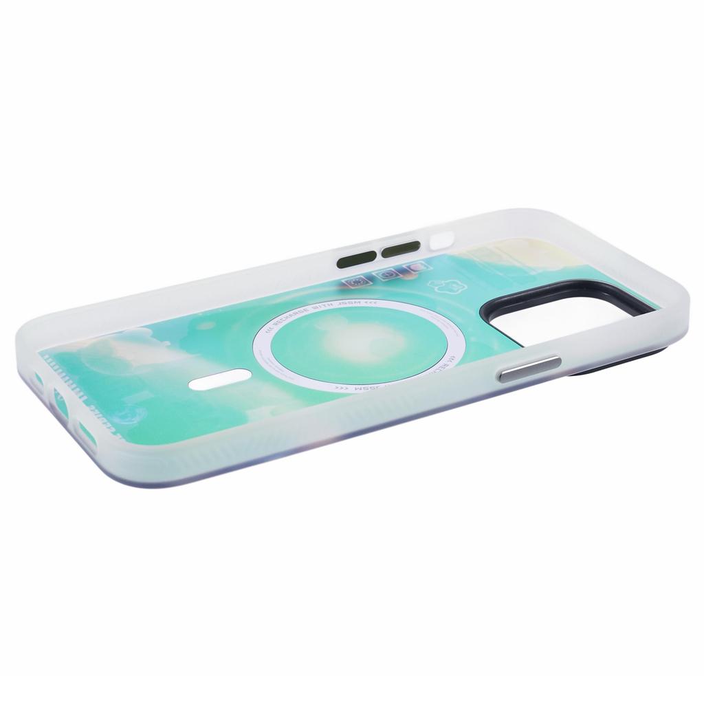 JAUCASE For iPhone 15 Pro Max Case Compatible with MagSafe Bear Pattern PC+TPU Matte Phone Cover