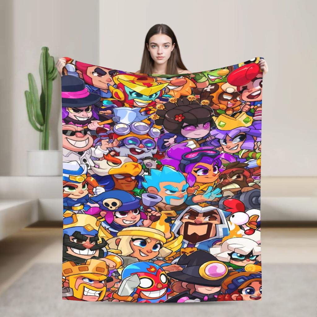Clashes Royaleds Game Blankets  Fuzzy Funny Warm Throw Blanket for Bedspread Decoration