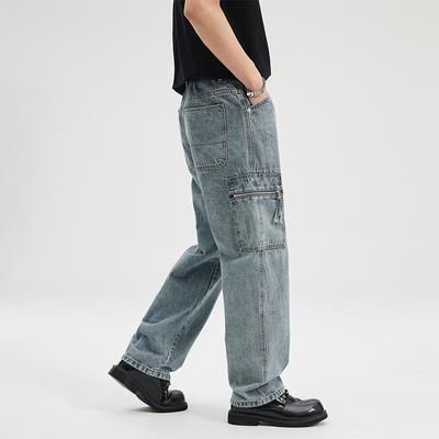 Nieuwe Lente en Zomer Japanse Rechte Jeans voor Heren Veelzijdige Jeans