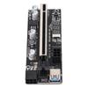 PCI E Adapter Card Temperature Display PCI E Riser Board Card with 1X Adapter 1x to 16x Extension