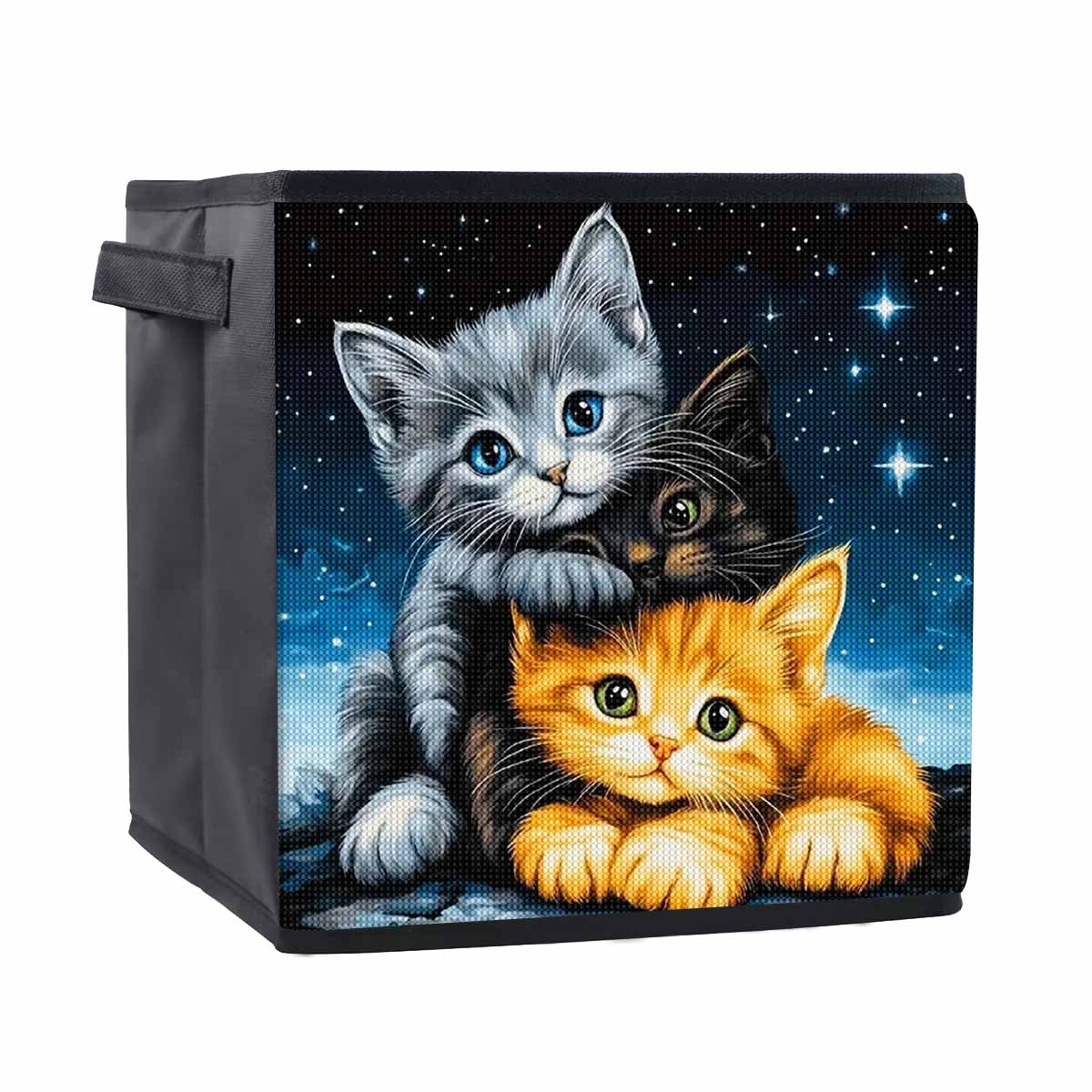 

Три котенка 5D Алмазная живопись Корзина для хранения Полная круглая выкладка Мозаика Алмазная вышивка Наборы для вышивания крестиком Домашний декор Домашний декор 25cmx25cm