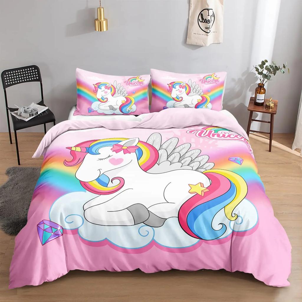 Mermaid Duvet Cover SetStarfish Blue Undersea Style Dreaming Fairy Tale Bedding Set Girly Comforter Cover Bedroom Decor Gifts