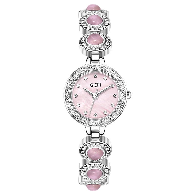 New Chinese Bracelet Watch Niche High Value Light Luxury Bead Women'S Watch High Sense Fritillary Face Quartz Watch