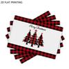 4pcs/6pcs Christmas Placemats for Dining Table, Plaid Xmas Tree Pattern Home Kitchen Placemats, Suitable for Holiday Decorations, Dining Tables, Scene