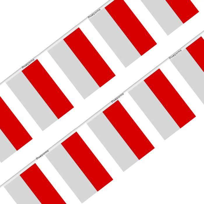 Guirlande Drapeau Indonésie 100 Pièces 14 X 21 Cm