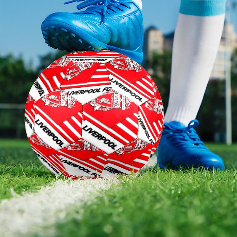 Football team.C Print Size 5 Soccer Ball, PU Wear Resistant Football for Match Training and Daily Practice, Birthday Gift for Soccer Fans