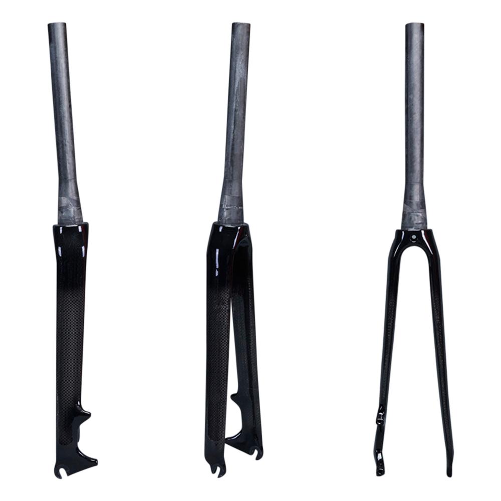 Full Carbon Fiber Bike Road Fork Bicycle Parts Hard Fork 700C Disc Brake Tapered / Straight Super light 400g +/_ 20g