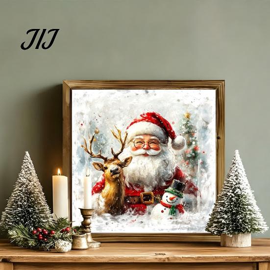 Placa de Boas-Vindas de Natal para Porta da Frente Placa Vintage, Boneco de Neve Papai Noel Gato Preto Decoração de Madeira Fofa Arte de Parede Sala de Estar Corredor, Feriado