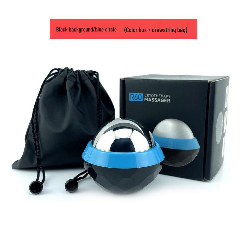 Stainless Steel Massage Roller: Handheld Cold & Hot Compress Ball for Muscle Relaxation and Fascia Relief.