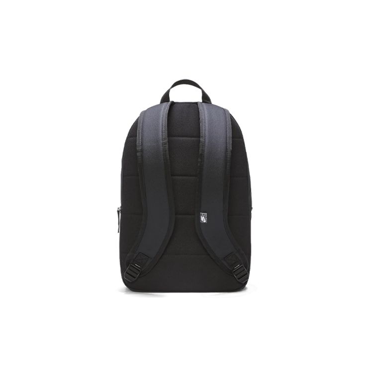 Nike Heritage Basic Logo Solid Color Student Portable Polyester 15 Inch Laptop Backpack Unisex Backpack Black DC4244-010