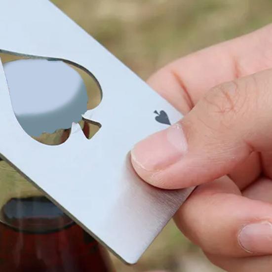 2/3Pcs Poker Card Bottle Opener Heavy Duty Stainless Steel Spade A Manual Beer Bottle Can Opening Tool Kitchen Gadget Seniors Arthritis Chef Gift