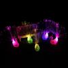 LED Peacock Finger Ring Lights Fiber Optic Lamp Change Color Intelligence Toys for Children Gift