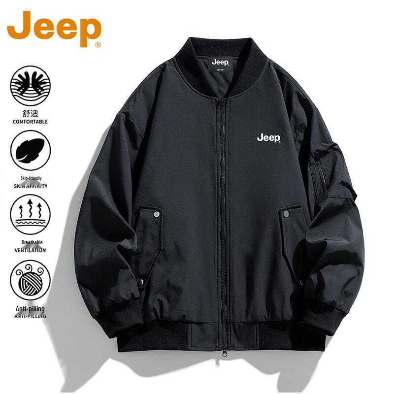Jeep Men's 2025 Autumn/Winter Casual Bomber Jacket
