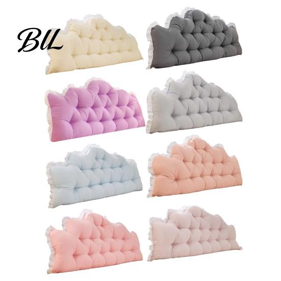 Wedge Pillow for Bed Headboard Cushion with Ruffle Trim, Dorm Pillow, Crown Shape, Comfortable Support College Bedroom Decor, Reading Back Window Seat