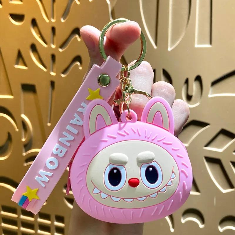 Cartoon Cute Labubu Coin Purse Wallet Labubu Keychain Key Bag Children's Wallet Gift Accessories Pendant