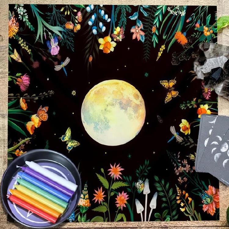 50x50/60x60/75x75cm Tarot Tablecloth Mat Divinations Board Game Oracles Card Pad