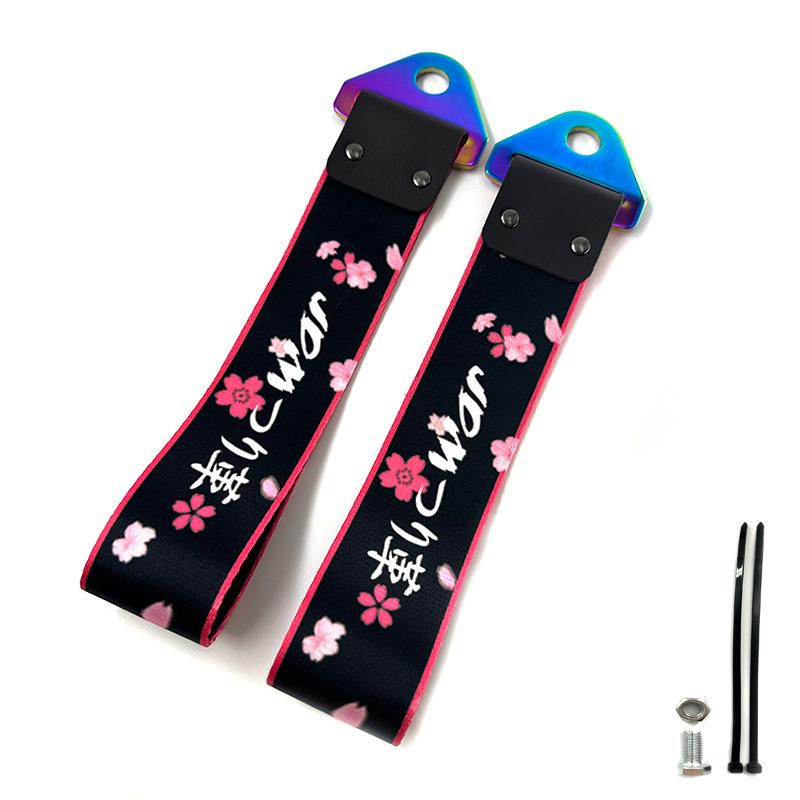 JDM Culture Colorful Metal Buckle Tow Strap - Car Modification Decoration