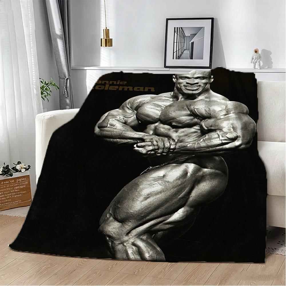 Ronnie C-Coleman Bodybuilding Fitness Flannel Blanket Soft Throw Blanket Art For Home Decor Bedroom Bed Sofa Picnic Fans Gifts