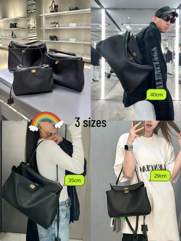 B Rodeo 24: Nová měkká kožená taška - Módní velká neutrální kabelka s ležérním vzhledem