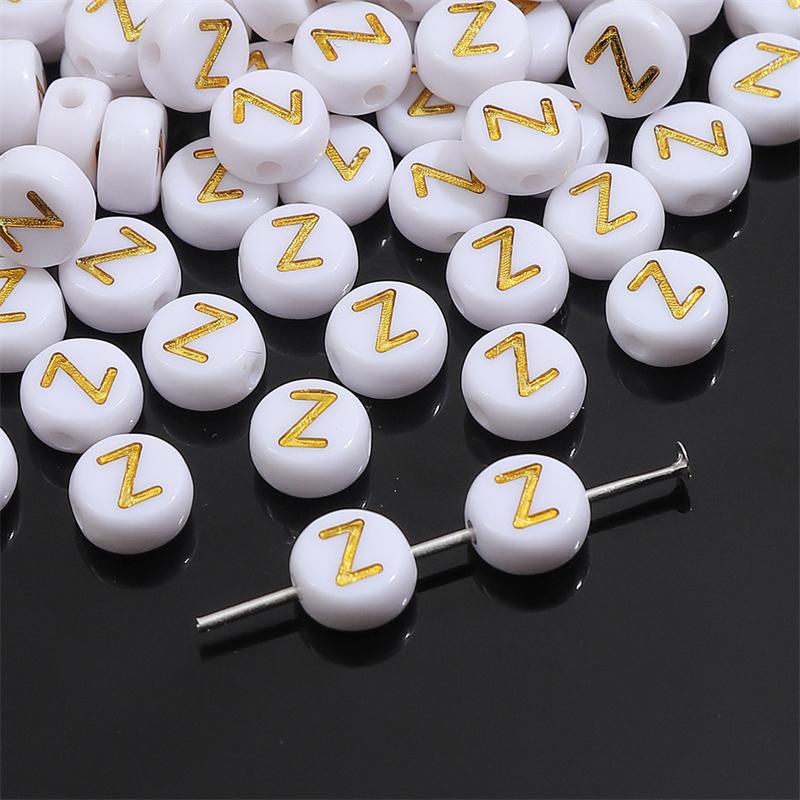 

50 шт./пакет 4*7 ммA-Z акриловые одиночные золотые английские буквы свободные бусины DIY браслет ожерелье ювелирные аксессуары 4x7mm 50pcs/bag
