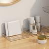 Wall Mounted Folding Shelf Transparent Punch   Large Capacity Strong Foldable Floating Wall Shelves for Bathroom