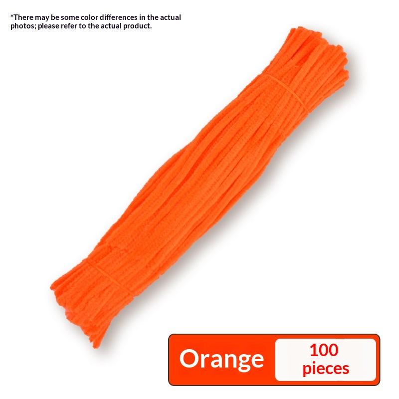100Pcs Chenille Stems Toys Diy Strips Twist Bar Anvil Wire Craft Pipe Creative Hobby Children Plush Stick Chenille Sticks