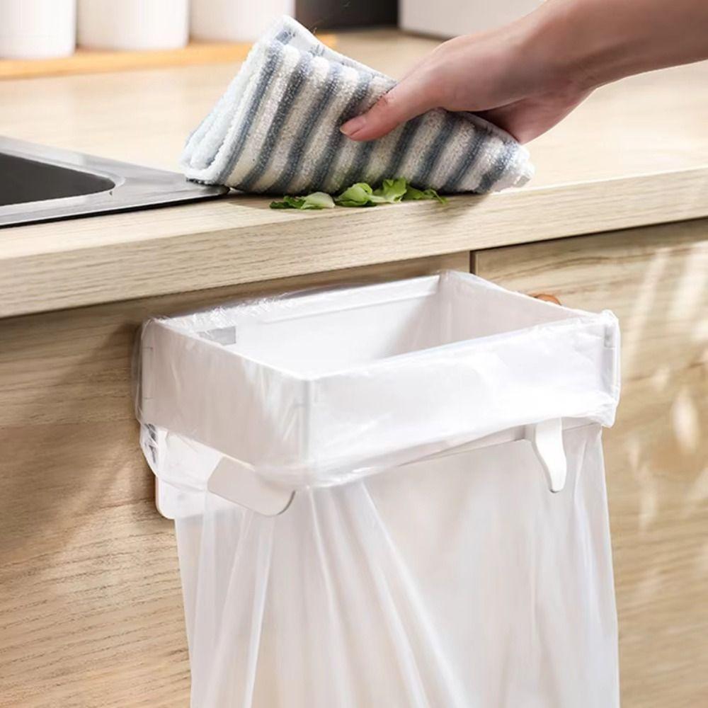 Hanging Trash Bag Holder Foldable Plastic Bag Rack New Folding Trash Can