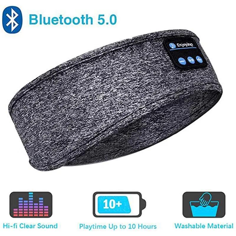 

Fone Bluetooth-навушники Спортивна пов язка для сну Еластичні бездротові навушники Музична маска для очей Бездротова пов язка для гарнітури Bluetooth сірий колір