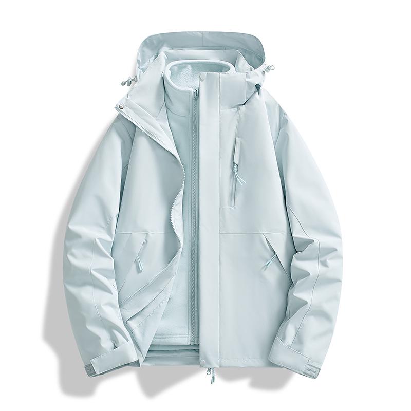 Unisex 3-in-1 Abnehmbare Winddichte Wasserdichte Outdoor Bergsteigerjacke