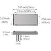 7.87-Inch SUS304 Stainless Steel Square Shower Floor Drain Offset Drainage,2 In 1 Cover or Tile Insert Brushed Finish