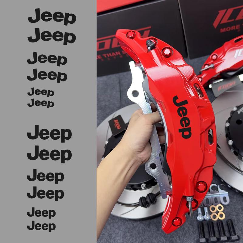 6pcs Car Brake Caliper Stickers Decoration Stickers Car Decals For Jeep Renegade Compass Grand Cherokee Wrangler jk Gladiator AKL1