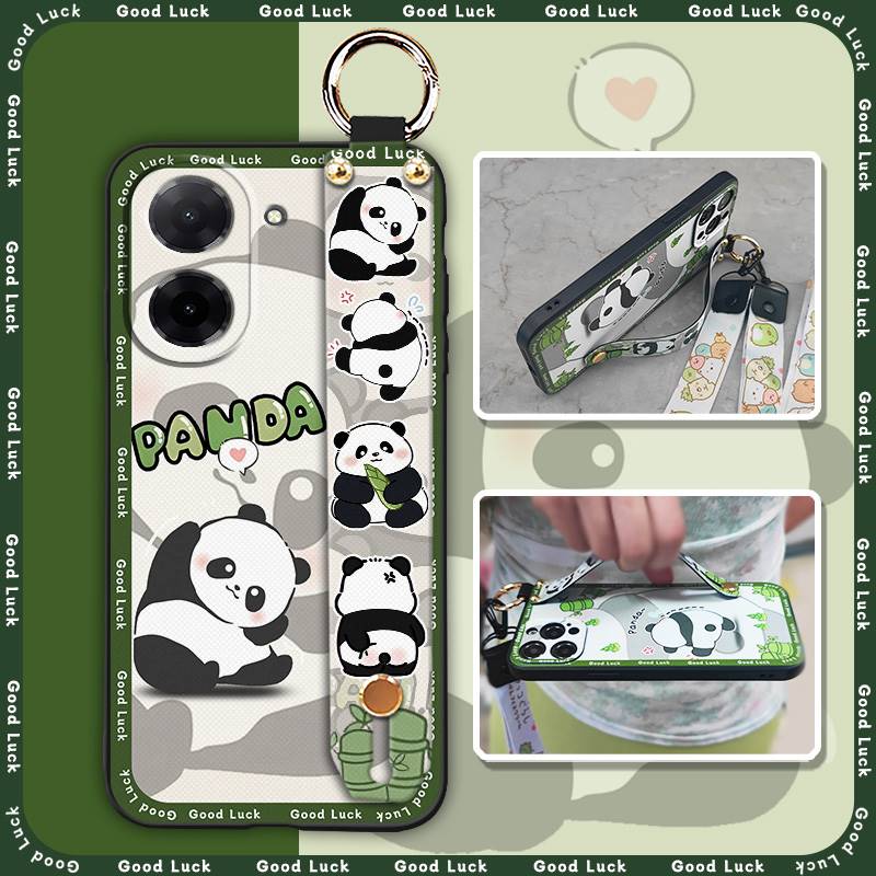 Ochronne etui na telefon z paskiem na nadgarstek dla Redmi A5 4G/Xiaomi Poco C71 4G Tylna okładka Pierścień Modny design Opaska przeciwpyłowa