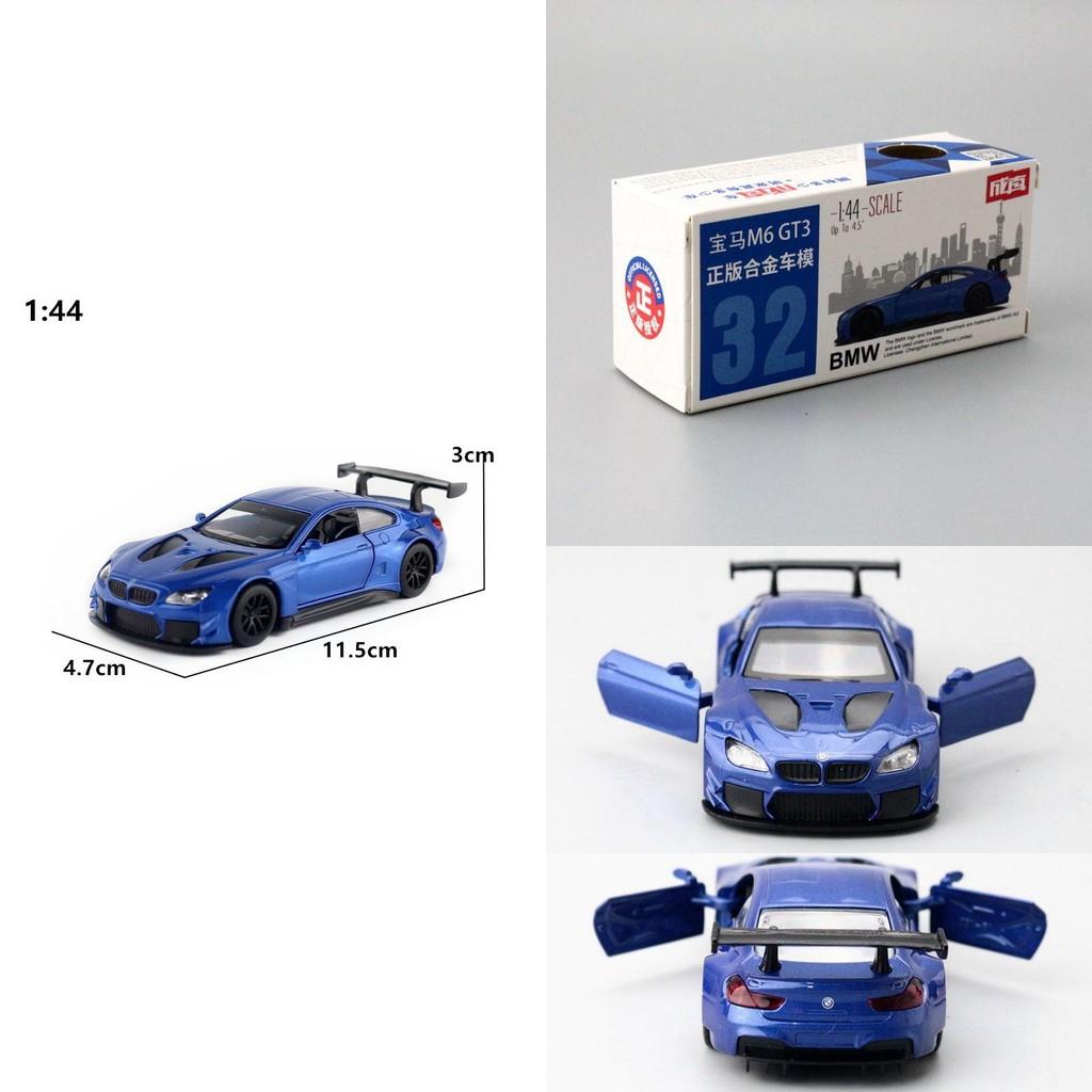 M6 Gt3 144 Scale Alloy Car Model Toy With Doors For Kids Decoration Gift