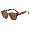 Classic Red Round Sunglasses with Vintage Design Square Frame Customizable Logo Gray or Yellow PC Frame Options