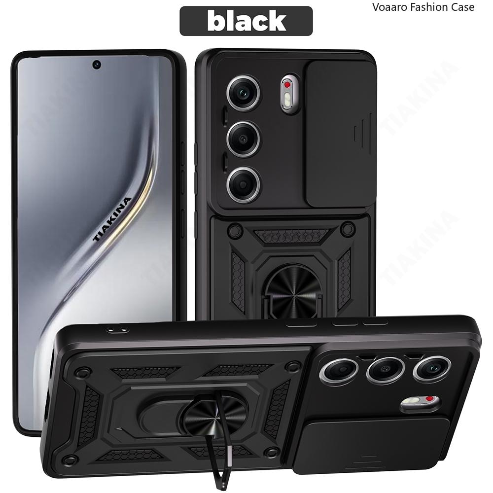 Slide Lens Armor Funda for Tecno Camon 40 Pro 4G Case for Tecno Camon 30 Premier 5G 30S Pro 4G Magnetic Ring Stand Cover