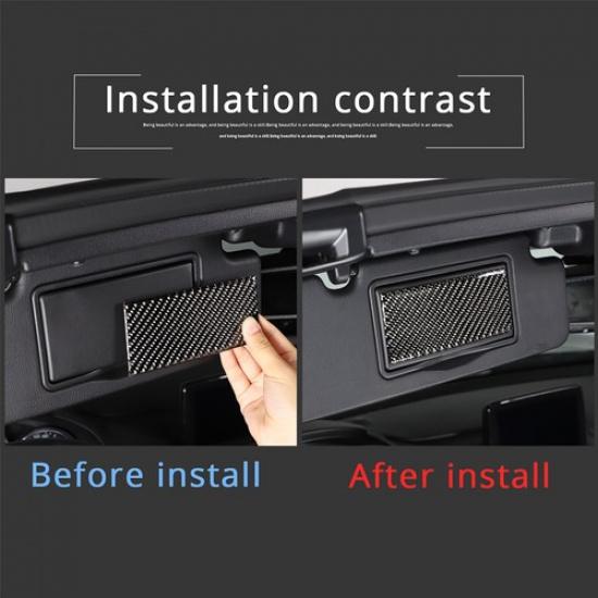 Carbon Fiber Interior Cosmetic Mirror Cover Sticker For Mazda MX-5 Miata 16-23