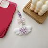 Sweet Heart Wing Bowknot Keychain Pendant Lovely Hangings Decorations Keyring Charm for Purse Bag Backpack Handbag