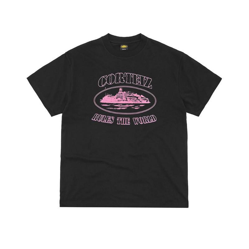 Devils Island Letter Print T-Shirt Men Women Loose Fit Casual Streetwear Short Sleeve Tee