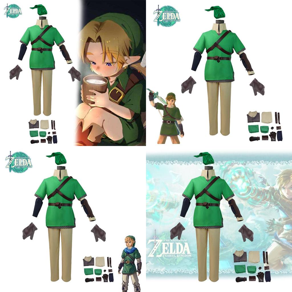 Legend Of Zelda Link Cosplay Costume Halloween Men's Outfit Xs-xxxl