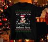 Ugly Adam Ant Merry Christmas Black Full Size Unisex Tee Shirt AM85