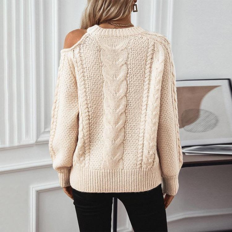 Vintage Autumn Winter Solid Color Loose O Neck Long Sleeve Cardigan Sweater Knitwear Top
