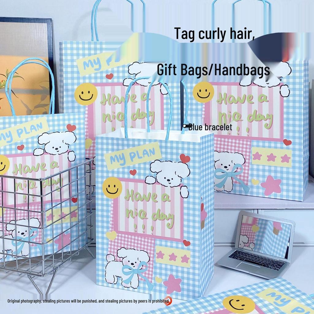 Cute Cartoon Kraft Paper Tote for Jewelry & Small Gifts