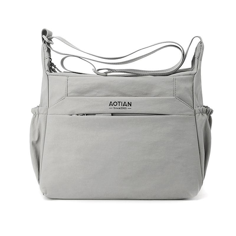 Casual Nylon Crossbody Shoulder Bag with Side Pockets Lightweight Travel Purse for Women Daily