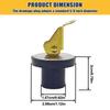 Drain Plug Boat Plug, 5/8" Marine Drain Plug, Brass Drain Plug with Handle, Rubber