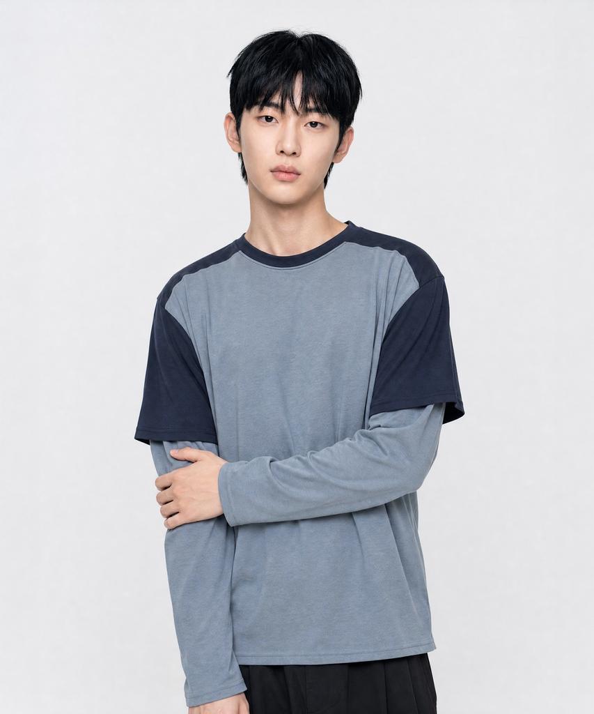 PIALSSIESEUESEU Double Layer Long Sleeve - Blue