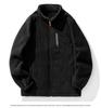 Men's Autumn Winter Stand Collar Thick Fleece-Lined Lambswool Jacket