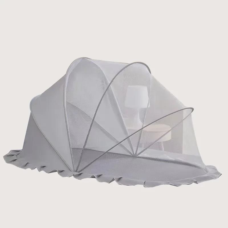Baby Foldable Sunshade Mosquito Net Cover – Easy Installation, Bottomless, Convenient Yurt-Style Protection.