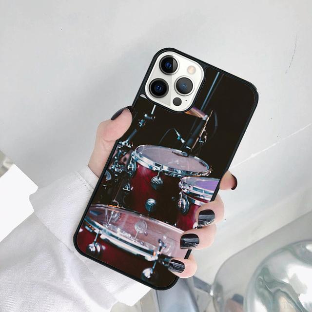 Musical Instrument Drum Phone Case Cover For for iPhone 17 Air 15 16 14 11 12 13 Pro MAX Plus
